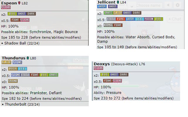 Chrome ウェブストアの Pokémon Showdown Type Helper を OffiDocs Chromium online で実行