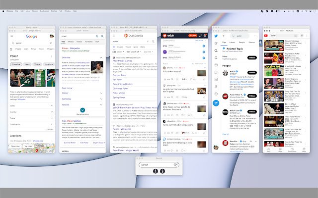 Poker Search  from Chrome web store to be run with OffiDocs Chromium online