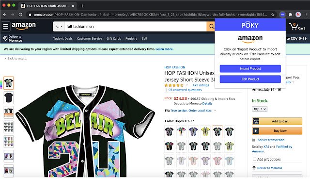 POKY Shopify Product Importer  from Chrome web store to be run with OffiDocs Chromium online