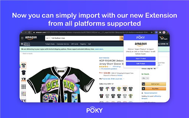 Chrome 웹 스토어의 POKY WooCommerce 제품 가져오기 도구가 OffiDocs Chromium 온라인과 함께 실행됩니다.