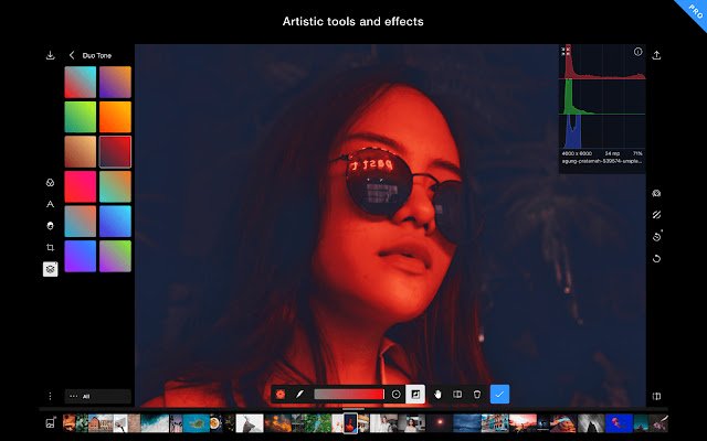 Онлайн-редактор фотографій Polarr із веб-магазину Chrome, який можна запускати з OffiDocs Chromium онлайн