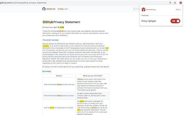 Policy Highlights: Focus on Vital Keywords  from Chrome web store to be run with OffiDocs Chromium online