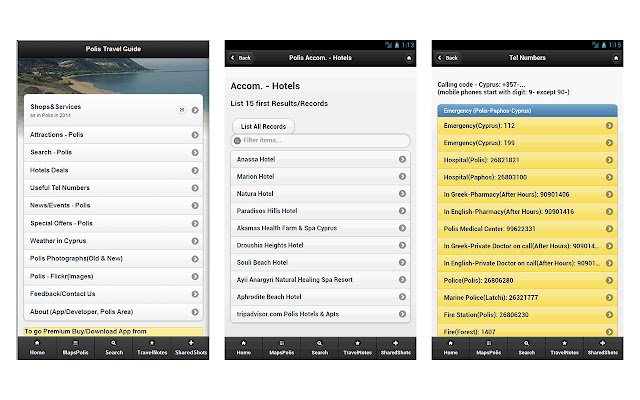 Polis Resort Travel Guide Cyprus  from Chrome web store to be run with OffiDocs Chromium online