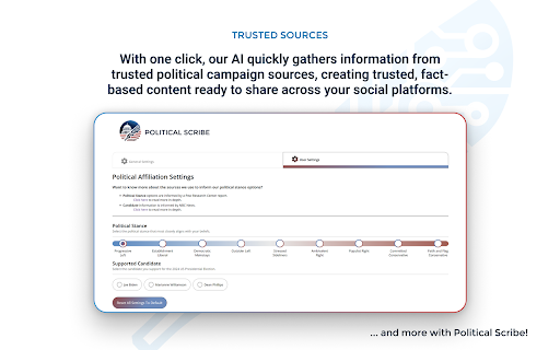 Political Scribe  from Chrome web store to be run with OffiDocs Chromium online