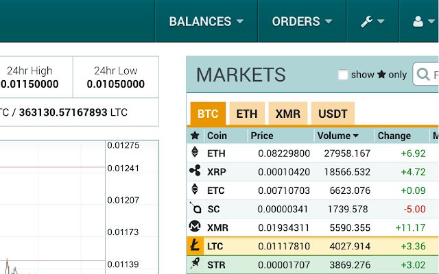 Poloniex with Icons  from Chrome web store to be run with OffiDocs Chromium online