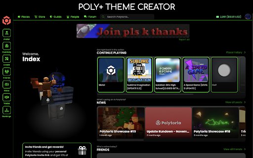 Poly+  from Chrome web store to be run with OffiDocs Chromium online