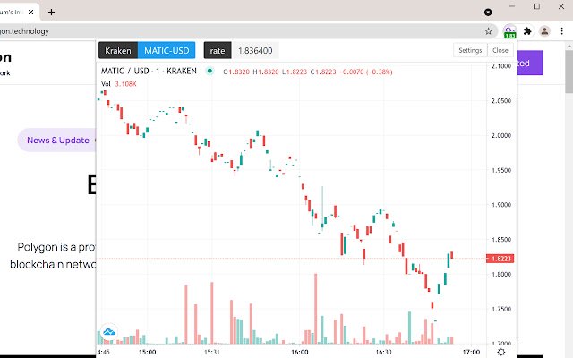 Polygon (Matic) ticker  from Chrome web store to be run with OffiDocs Chromium online