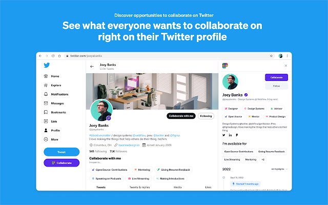 Polywork for Twitter  from Chrome web store to be run with OffiDocs Chromium online