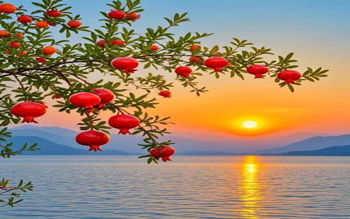 Pomegranate tree branch wallpaper  from Chrome web store to be run with OffiDocs Chromium online