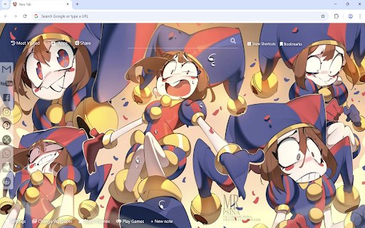 Pomni Wallpaper  from Chrome web store to be run with OffiDocs Chromium online