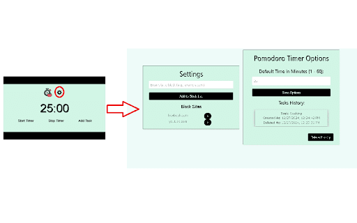 Pomodoro Task Manager  from Chrome web store to be run with OffiDocs Chromium online
