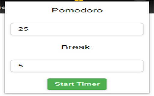 PomodoroTimer  from Chrome web store to be run with OffiDocs Chromium online