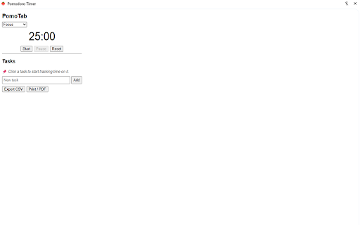 Pomodoro Timer  from Chrome web store to be run with OffiDocs Chromium online