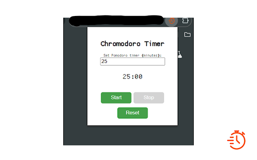 Pomodoro Timer  from Chrome web store to be run with OffiDocs Chromium online
