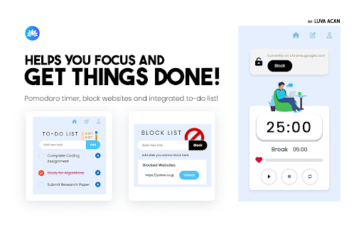 PomoZen  from Chrome web store to be run with OffiDocs Chromium online