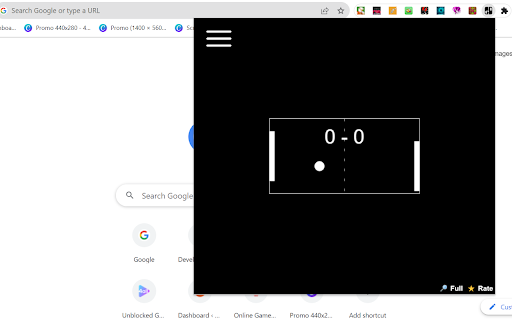 Pong Game  from Chrome web store to be run with OffiDocs Chromium online