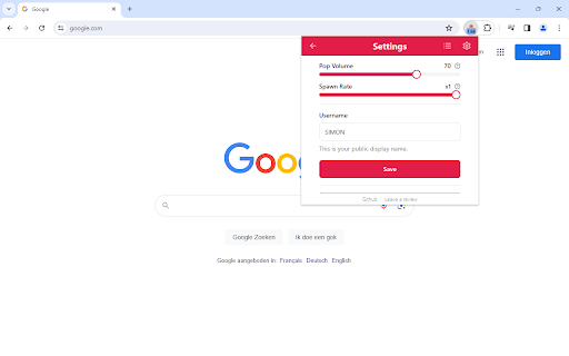 Pop a loon  from Chrome web store to be run with OffiDocs Chromium online