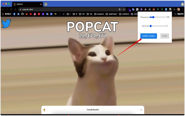 Popcat Bot mula sa Chrome web store na tatakbo sa OffiDocs Chromium online