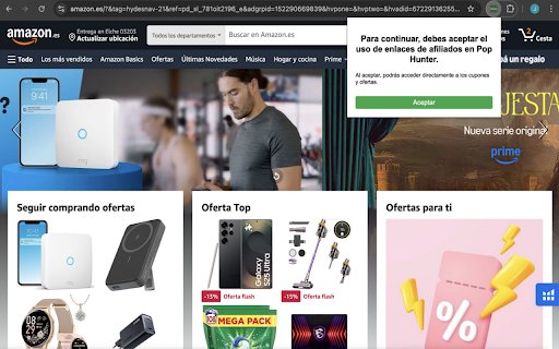 Pop Hunter  from Chrome web store to be run with OffiDocs Chromium online