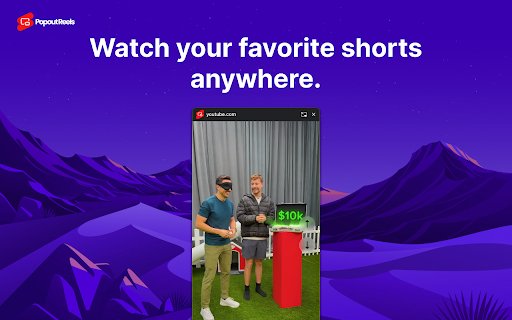 Popout Shorts  from Chrome web store to be run with OffiDocs Chromium online