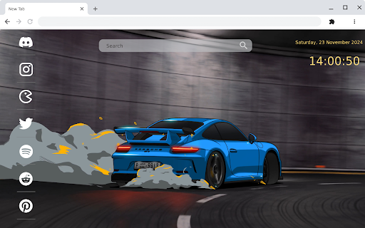 Porsche 991 GT3 Drift Live Wallpaper  from Chrome web store to be run with OffiDocs Chromium online