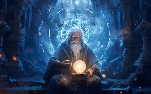 portrait fantasy wizard character  from Chrome web store to be run with OffiDocs Chromium online