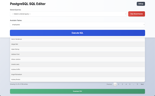 PostgreSQL SQL Editor  from Chrome web store to be run with OffiDocs Chromium online