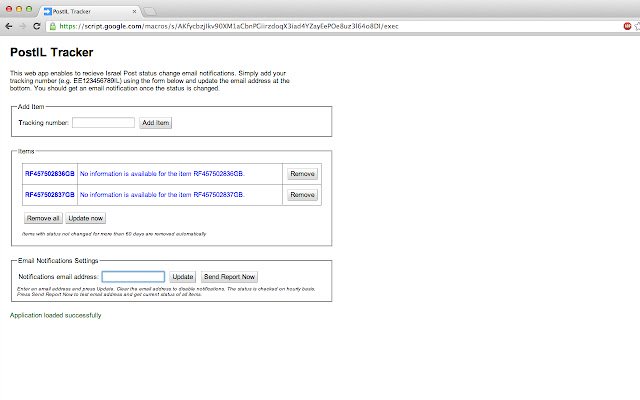 PostIL Tracker  from Chrome web store to be run with OffiDocs Chromium online