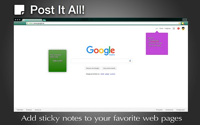 Post It All: notas adhesivas de la tienda web de Chrome para ejecutarse con OffiDocs Chromium en línea