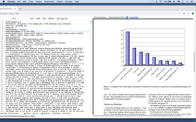 Penampil dan Kompiler PostScript dari toko web Chrome untuk dijalankan dengan OffiDocs Chromium online