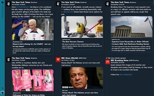 PostsDash  from Chrome web store to be run with OffiDocs Chromium online