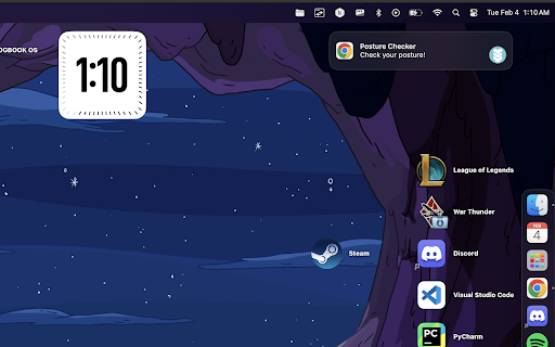 Posture Checker  from Chrome web store to be run with OffiDocs Chromium online