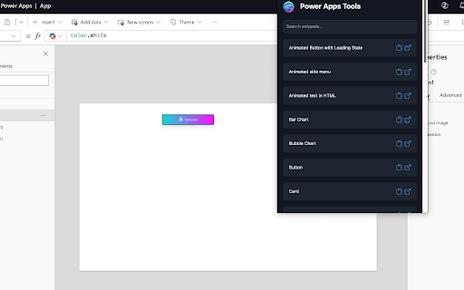 Power Apps Tools  from Chrome web store to be run with OffiDocs Chromium online
