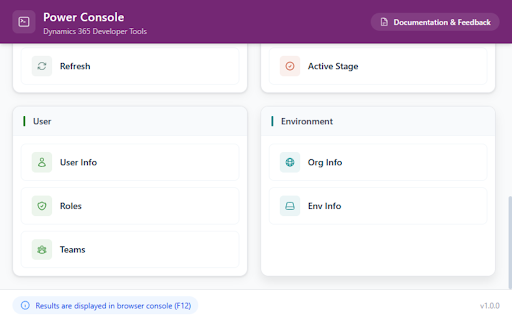 Power Console  from Chrome web store to be run with OffiDocs Chromium online