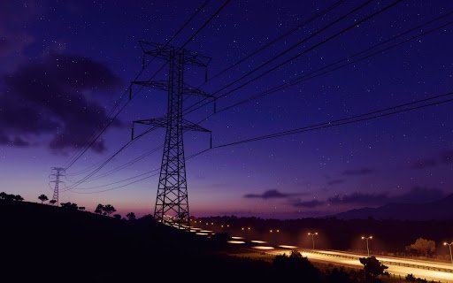 Power Lines at Dusk  from Chrome web store to be run with OffiDocs Chromium online