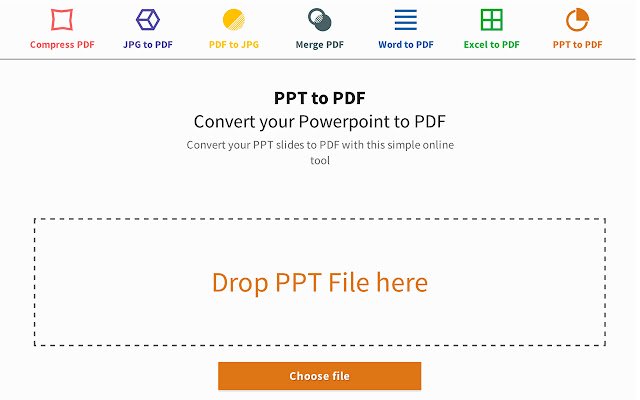 PPT to PDF Smallpdf.com  from Chrome web store to be run with OffiDocs Chromium online