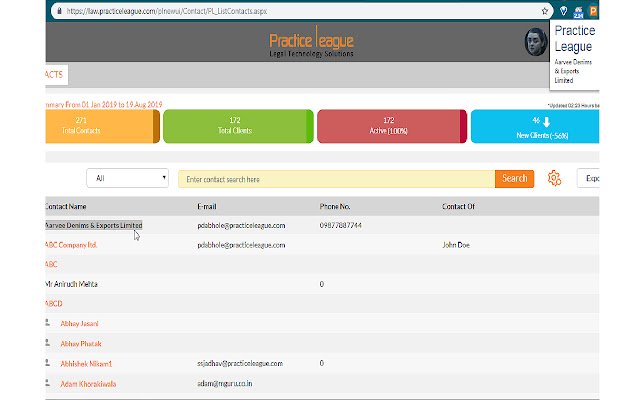 Practice League CRM  from Chrome web store to be run with OffiDocs Chromium online