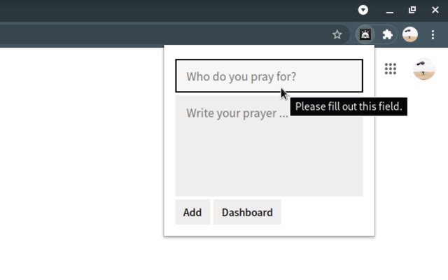 Prayers Extension  from Chrome web store to be run with OffiDocs Chromium online