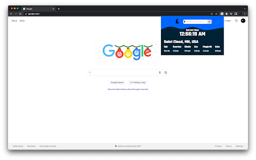 Prayer Time  from Chrome web store to be run with OffiDocs Chromium online