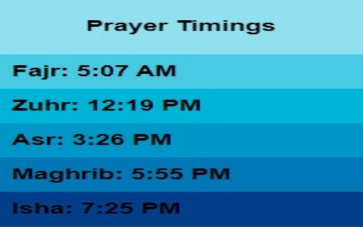 Prayer Times Extension  from Chrome web store to be run with OffiDocs Chromium online
