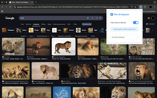Pre AI Search Remove AI from Google  from Chrome web store to be run with OffiDocs Chromium online