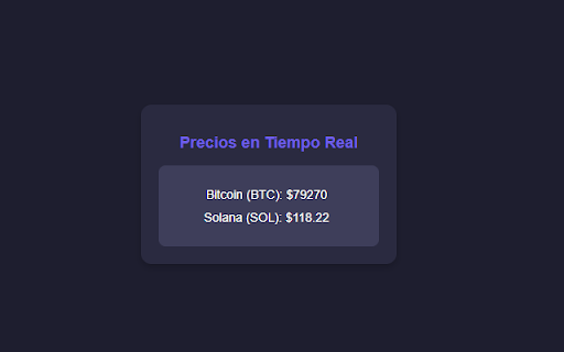 Precios de Criptomonedas  from Chrome web store to be run with OffiDocs Chromium online