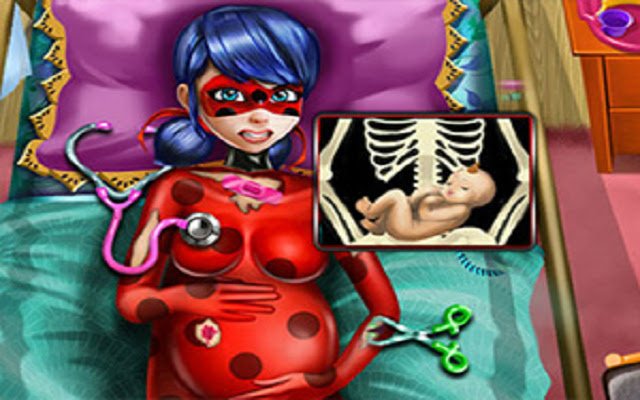 Pregnant Dotted Girl Emergency mula sa Chrome web store na tatakbo sa OffiDocs Chromium online