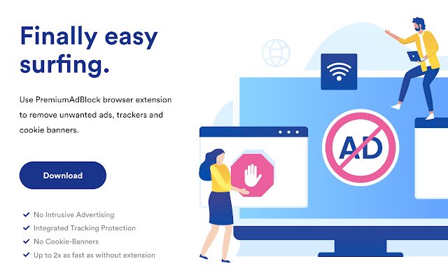 AdBlock Premium dari toko web Chrome untuk dijalankan dengan OffiDocs Chromium online