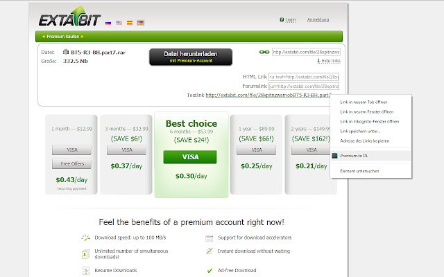Premium.to Linkload  from Chrome web store to be run with OffiDocs Chromium online