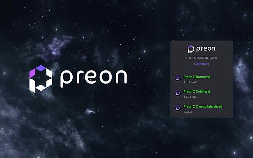 Preon Finance Stats  from Chrome web store to be run with OffiDocs Chromium online