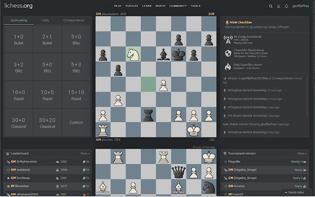 Chrome ウェブストアの Prettier Lichess を OffiDocs Chromium online で実行