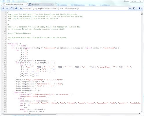 PrettyPrint  from Chrome web store to be run with OffiDocs Chromium online
