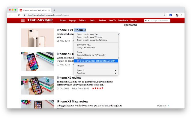 Price Comparison in the UK — MarketSearch  from Chrome web store to be run with OffiDocs Chromium online