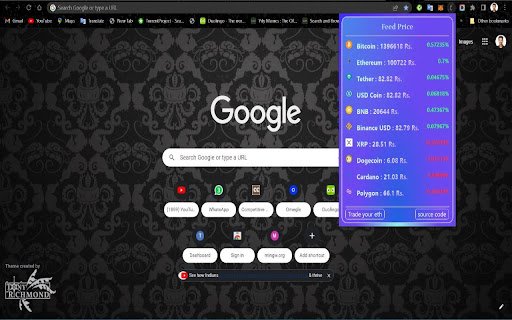 PriceFeed  from Chrome web store to be run with OffiDocs Chromium online